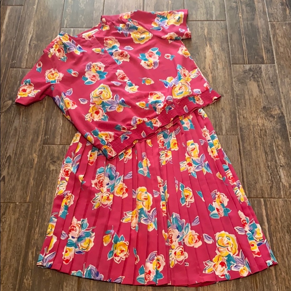 Alfred Dunner Pink Skirt Set